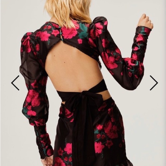 RARE NWT For Love and Lemons Nico Cutout Mini Dress Size S - Picture 3 of 7